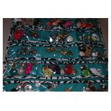 Hanging Jewelry Organizer with Earrings and Brooches