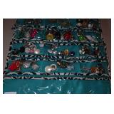 Hanging Jewelry Organizer with Earrings and Brooches