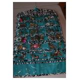 Hanging Jewelry Organizer with Earrings and Brooches