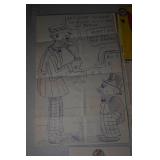 Mutt & Jeff Comic with Personally Drawn Art by Illustrator