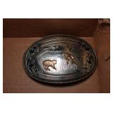 Comstock German Silver Roping Belt Buckle