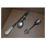 Sterling Silver Pieces - Tray, Candlestick, Ring