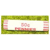 Unopened Roll of Wheat Pennies