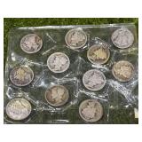 Lot of 11 Mercury Dimes