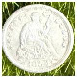 1864 Seated Liberty Half Dime