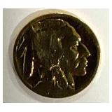 24kt Gold Plated Buffalo Nickel