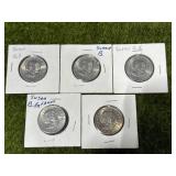 Lot of 5 Susan B. Anthony Dollars