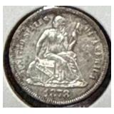 1878 Seated Liberty Dime