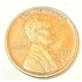 1911-S XF Lincoln Cent "ears"
