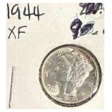 1944 Mercury Dime XF