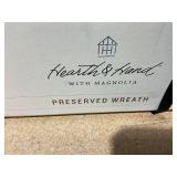 LOT OF 2 Hearth & Hand With Magnolia 21" Preserved Spring Grass and Flower Wreath - Hearth & Hand