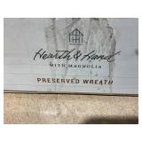 LOT OF 2 Hearth & Hand With Magnolia 21" Preserved Spring Grass and Flower Wreath - Hearth & Hand