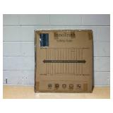 InnoTruth 28.9-45.3" Baby Gate for Stairs, 19" Walk Thru Gate-Easy to Pass Carrying Baby, 30" Tall Dog Gates for Doorways One-Hand Open, Easy Install Toddler Gate for Room,White