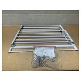 InnoTruth 28.9-45.3" Baby Gate for Stairs, 19" Walk Thru Gate-Easy to Pass Carrying Baby, 30" Tall Dog Gates for Doorways One-Hand Open, Easy Install Toddler Gate for Room,White