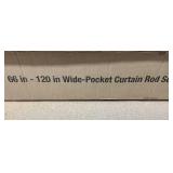 LOT OF 2 Project Source 66-in to 120-in White Steel Wide-pocket curtain rod