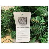 Goplus 6.5ft Prelit Pencil Christmas Tree, Premium Hinged Fir Tree, with Warm White LED Lights and Solid Metal Stand, Easy Assemble, Ideal Artificial Xmas Tree for Home and Office