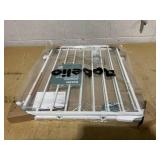 Babelio 27-45" No Bottom Bar Baby/Dog Gate with Easy Installation, 2-in-1 Auto Close Design, Suitable for The House, Stairs, and Doorways, Safety Pet Gates with Large Walk-Thru Door, White