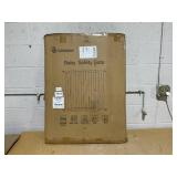 COMOMY 36" Extra Tall Baby Gate for Stairs Doorways, Fits Openings 29.5" to 48.8" Wide, Auto Close Extra Wide Dog Gate for House, Pressure Mounted Easy Walk Through Pet Gate with Door, White