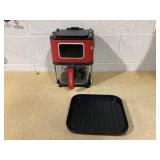 Kitchen HQ 4.875-Quart 2-in-1 Glass Air Fryer/Grill System (MISSING POWER CORD)