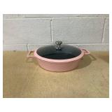 Kitchen HQ 4.5-Quart Cast Iron Nonstick Braiser Pink