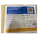 Tension Curtain Rod, Spring Shower Closet for Windows or Shower,Easy to Install, No Drilling, Rust, Bathroom, Rod Diameter 1.26 Inches, Black,Umimile 51"-126"