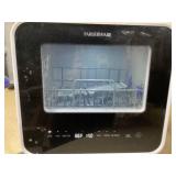 Farberware FDW05ASBWHA Complete Portable Countertop Dishwasher with 5-Liter Built-in Water Tank, 5 Programs, Baby Care, Glass & Fruit Wash, Black/White Original