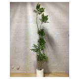 Artificial Sumac Tree,5.3ft Tall Fake Plants Artificial Mahonia fortunei Plants for Indoor, Fake Trees for Office Home Living Room Floor Patio Greening Porch Decor