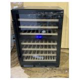 ICEVIVAL 24 Inch Dual Zone Wine Refrigerator, Multi Bottle Under Counter Wine Fridge for Built-in or Freestanding, Wine Cooler with Glass Door, Removable Shelves for Home, Office (Black) (Turns On But