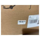 Round Glass Coffee Table for Living Room,Minimalist Modern Center Table with Metal Frame for Small Space,Easy Assembly,27 x 27In, White  (Missing Parts, No Middle Bars)