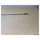 DKIBBITH Flexible Installer Drill Bit for Pulling Wires Through Walls Ceilings and Sidewalks,36-Inch Long, 1/2-Inch Auger with a Fish Eye Hole and Screw Point, 3/16" 3-Flat Anti-Slip Shank.