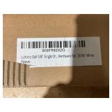 Lumino Ball Single Curtain Rod Set, 5/8" Diameter, Curtain Rod, Drapery Rod, Decorative Rod, Décor, White, 30-84" Width