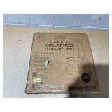 Simplify Portable Folding Shopping Utility Cart White Kennedy International: Foldable Grocery & Utility Cart with Wheels