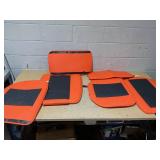 Csidy01 Leather car seat Covers Universal Type Comfortable Smooth and Easy to Scrub, Suitable for Most Cars SUV Pickup Trucks (Black and Orange) (Maybe Missing Parts or Pieces)