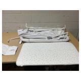 ANGELBLISS Baby Bassinet Bedside Sleeper, Easy Folding Portable Bassinet for Baby with Wheels, Adjustable Height, Included Mattress