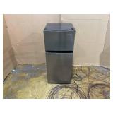 Vissani 4.5 cu. ft. 2-Door Mini Refrigerator in Platinum Steel with Freezer (Transit Damage)