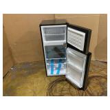 Vissani 4.5 cu. ft. 2-Door Mini Refrigerator in Platinum Steel with Freezer (Transit Damage)