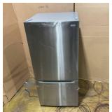 Vissani 18.7 cu. ft. Bottom Freezer Refrigerator in Stainless Steel (Slightly Used, Transit Damage)
