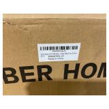 Amber Home 24 Pack 14.17" Solid White Wooden Pant Skirt Hangers with Gold Hook, Bottom Hangers for Slacks Trousers Jeans with 2-Adjustable Gold Clips (White, 24 Pack)