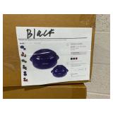 LOT OF 3 Kitchen HQ Large & Small Thermal Microwaveable Insulated Bowls w/Lids Black