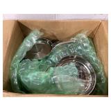 Wolfgang Puck 14-piece Stainless Steel Cookware Set (USED, 1 Pot Replaced With Different Color)