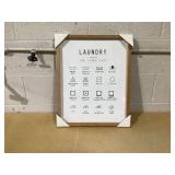Framed Laundry Care Symbol Guide, Hearth & Hand, Measures 16" x 20"