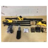 ZEGJAW Pole Saw 8-Inch Cordless Tree Trimmer and 18-Inch Pole Hedge Trimmer 2-In-1,15-Feet Max Reach, Auto Oiling, Telescoping Pole Chainsaw with 2.0Ah Battery & Charger