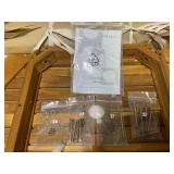 Tangkula 31.5" Acacia Wood Patio Bar Table, Round Bistro Table with Umbrella Hole, Outdoor Dining Table for Garden, Backyard, Poolside