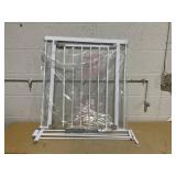 InnoTruth 28.9-42.1" Baby Gate for Stairs,  Walk Thru Gate-Easy to Pass Carrying Baby, 30" Tall Dog Gates for Doorways One-Hand Open, Easy Install Toddler Gate for Room,White