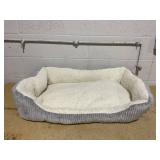 YUNIQUE Large Dog Bed - Plush Corduroy, Anti-Slip Bottom, Soft and Cozy for Dogs (Beige, Large) L 36" X W 24"