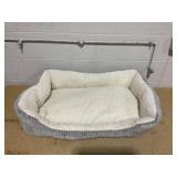 YUNIQUE Large Dog Bed - Plush Corduroy, Anti-Slip Bottom, Soft and Cozy for Dogs (Beige, Large) L 36" X W 24"
