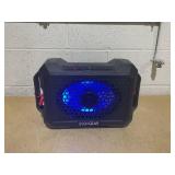 ECOXGEAR Defender: Outdoor Portable Bluetooth Speaker, 121dB Massive Sound, Waterproof and Drop Proof, with LED Party Lights, Pair up to 100, 25+ Hours Playtime (Black Oak) (Slightly Used, Missing Par