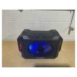 ECOXGEAR Defender: Outdoor Portable Bluetooth Speaker, 121dB Massive Sound, Waterproof and Drop Proof, with LED Party Lights, Pair up to 100, 25+ Hours Playtime (Black Oak) (Slightly Used, Missing Par