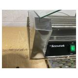 Seeutek Hot Dog Roller 1800W Stainless Hot Dog Machine W/Dual Temp Control Glass Hood Acrylic Cover Warmer Shelf Removable Oil Drip Tray