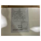 Costway 2 Piece Bar Chair Set with Hollowed Back and Rubber Wood Legs